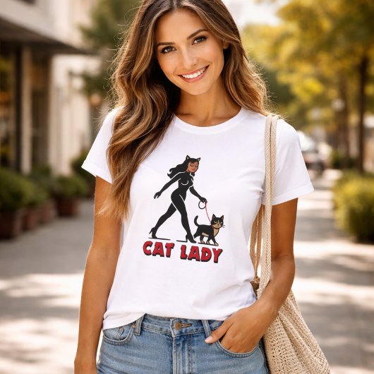 Cat Lady - Tuxedo Cats Lover - Comic Art Graphic Tシャツ
