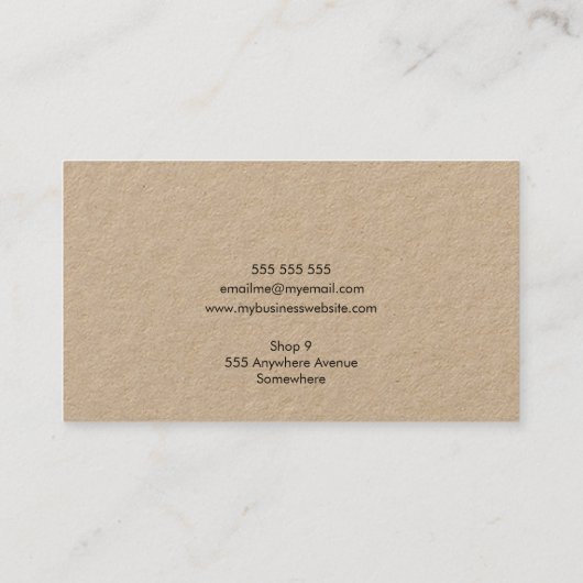 Cat Leopardプリントデザイナースタイリストの名刺 名刺 (裏面)