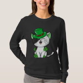 Cat Leprechaun  Cat  Shamrock St Patrick s Day Tシャツ (正面)