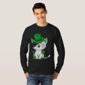 Cat Leprechaun  Cat  Shamrock St Patrick s Day Tシャツ (正面フル)