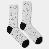 Cat Line Art Pattern Sock by AuthentiKids ソックス (右)