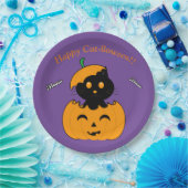  Cat-lloween ペーパープレート (パーティー)