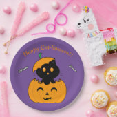  Cat-lloween ペーパープレート (パーティー)