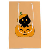 Cat-lloween Bolsa de regalo ミディアムペーパーバッグ (裏面)