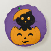 Cat-lloween Cojín redondo ラウンドクッション (裏面)