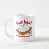 Cat Loaf Mug, Funny Cat Meme コーヒーマグカップ (左)