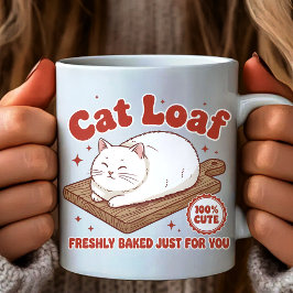 Cat Loaf Mug, Funny Cat Meme コーヒーマグカップ
