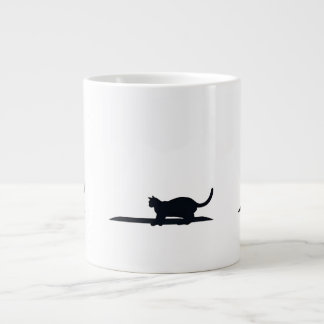Cat Loaf Position Silhouette Minimalist Mug ジャンボコーヒーマグカップ