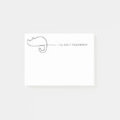 Cat Loaf Sketch Procrastinatorメモ帳 ポストイット (正面)