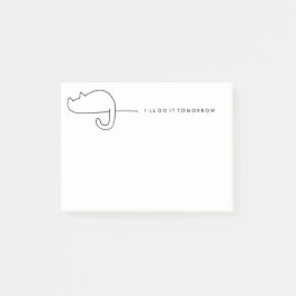 Cat Loaf Sketch Procrastinatorメモ帳 ポストイット