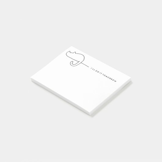 Cat Loaf Sketch Procrastinatorメモ帳 ポストイット (アングル)