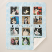 Cat Loss Memorial 12 Photo Sherpa Blanket シェルパブランケット (正面)