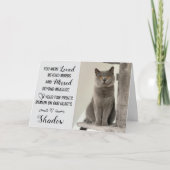 Cat Loss Sympathy Card Personalized Photo Pet Name カード (正面)