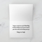 Cat Loss Sympathy Card Personalized Photo Pet Name カード (内部)