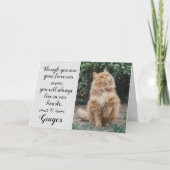 Cat Loss Sympathy Card Personalized Photo Pet Name カード (正面)