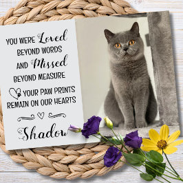 Cat Loss Sympathy Card Personalized Photo Pet Name カード