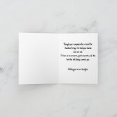 Cat Loss Sympathy Card with Heart and Paw カード (内部)