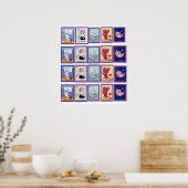 Cat Lottería, Value Poster Paper (Matte) ポスター (キッチン)