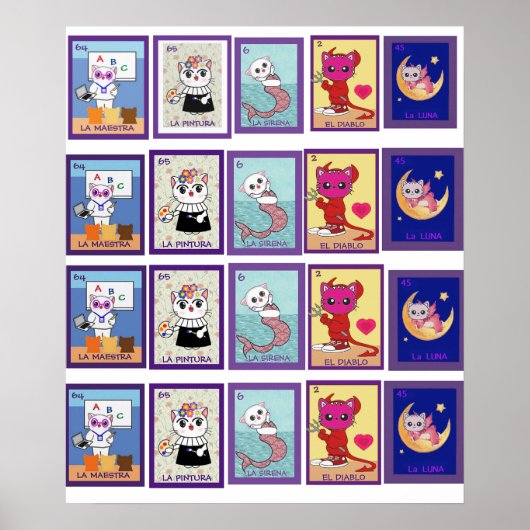 Cat Lottería, Value Poster Paper (Matte) ポスター (正面)