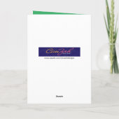 Cat Loudly Singing "Silent Night" Christmas カード (裏面)