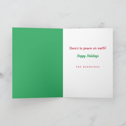 Cat Loudly Singing "Silent Night" Christmas カード (内部)