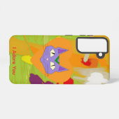 Cat Love Heart Samsung Galaxy Phone Case Galaxyケース (裏面横)