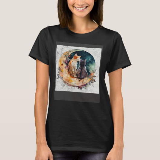 Cat Love Moon Tシャツ (正面)
