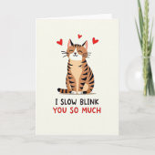 Cat Love Slow Blink Card カード (正面)