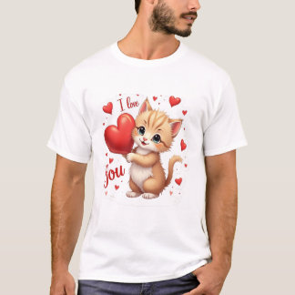 Cat love  tシャツ