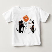 cat love t shirt design ベビーTシャツ (正面)