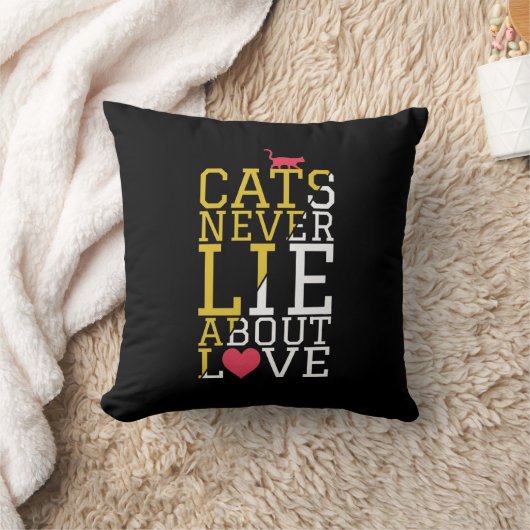 Cat Love Truth Quote Cushion クッション (ブランケット)