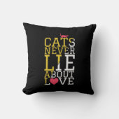 Cat Love Truth Quote Cushion クッション (正面)