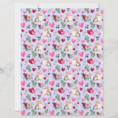 Cat Love Valentine Scrapbook Paper in Purple (裏面)