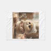 cat lover フリースブランケット (正面(横))