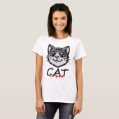 Cat Lover - Cat Design Tシャツ (正面フル)