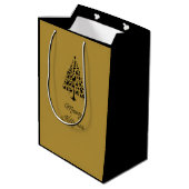 Cat Lover Christmas Tree 1 ミディアムペーパーバッグ (裏面アングル)