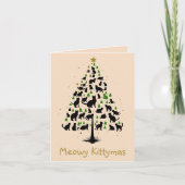 Cat Lover Christmas Tree 2 ノートカード (正面)