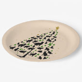 Cat Lover Christmas Tree 2 ペーパープレート (アングル)