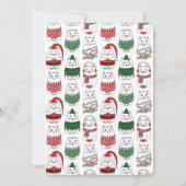 Cat Lover Cute Festive Cat Photo Christmas シーズンカード (裏面)