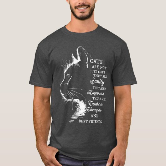 Cat Lover Felineherapy Inspirational Cat Mom Pet L Tシャツ (正面)