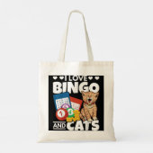 Cat Lover I Love Bingo And Cats Gambling Bingo Pla トートバッグ (裏面)