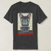 Cat Lover I Personal Stalker I Russian Blue Cat Tシャツ (デザイン正面)
