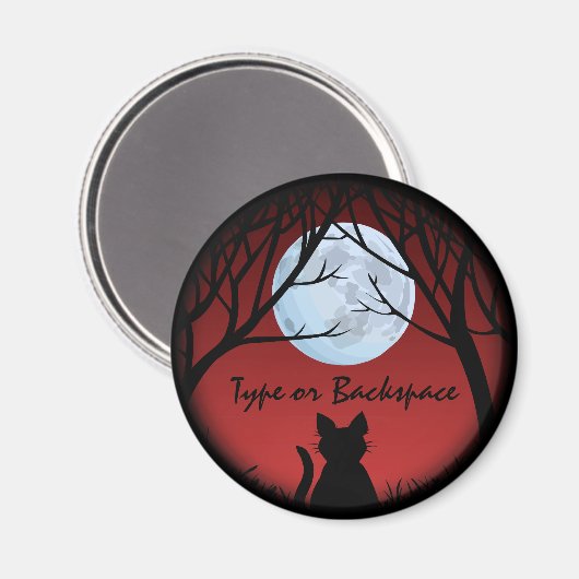 Cat Lover Magnet Fat Cat Fridge Magnet Customize マグネット (正面/裏面)