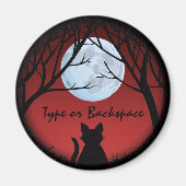 Cat Lover Magnet Fat Cat Fridge Magnet Customize マグネット (正面)