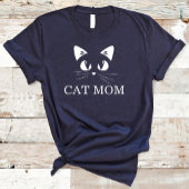 cat lover mom Cute Simple Design black Tシャツ