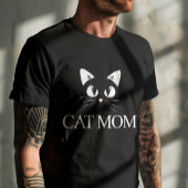 cat lover mom Cute Simple Design black Tシャツ