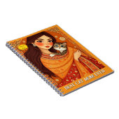 Cat lover Mom Photo  orange ノートブック (右側)