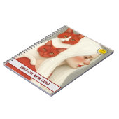 Cat lover Mom Photo orange ノートブック (左側)