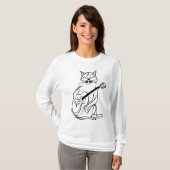 Cat lover Noir Tシャツ (正面フル)