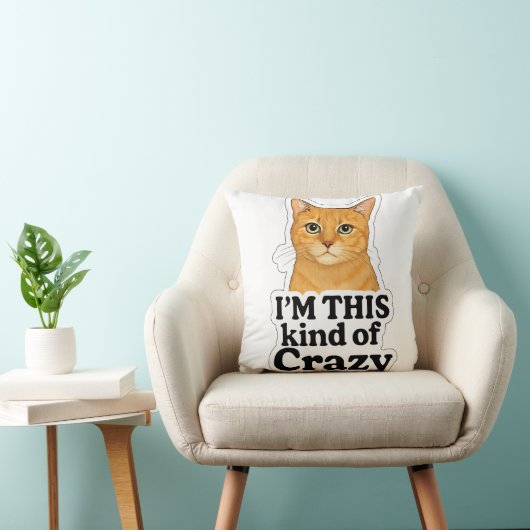 - “Cat Lover’s Humor Pillow – Orange Cat Design” クッション (椅子)